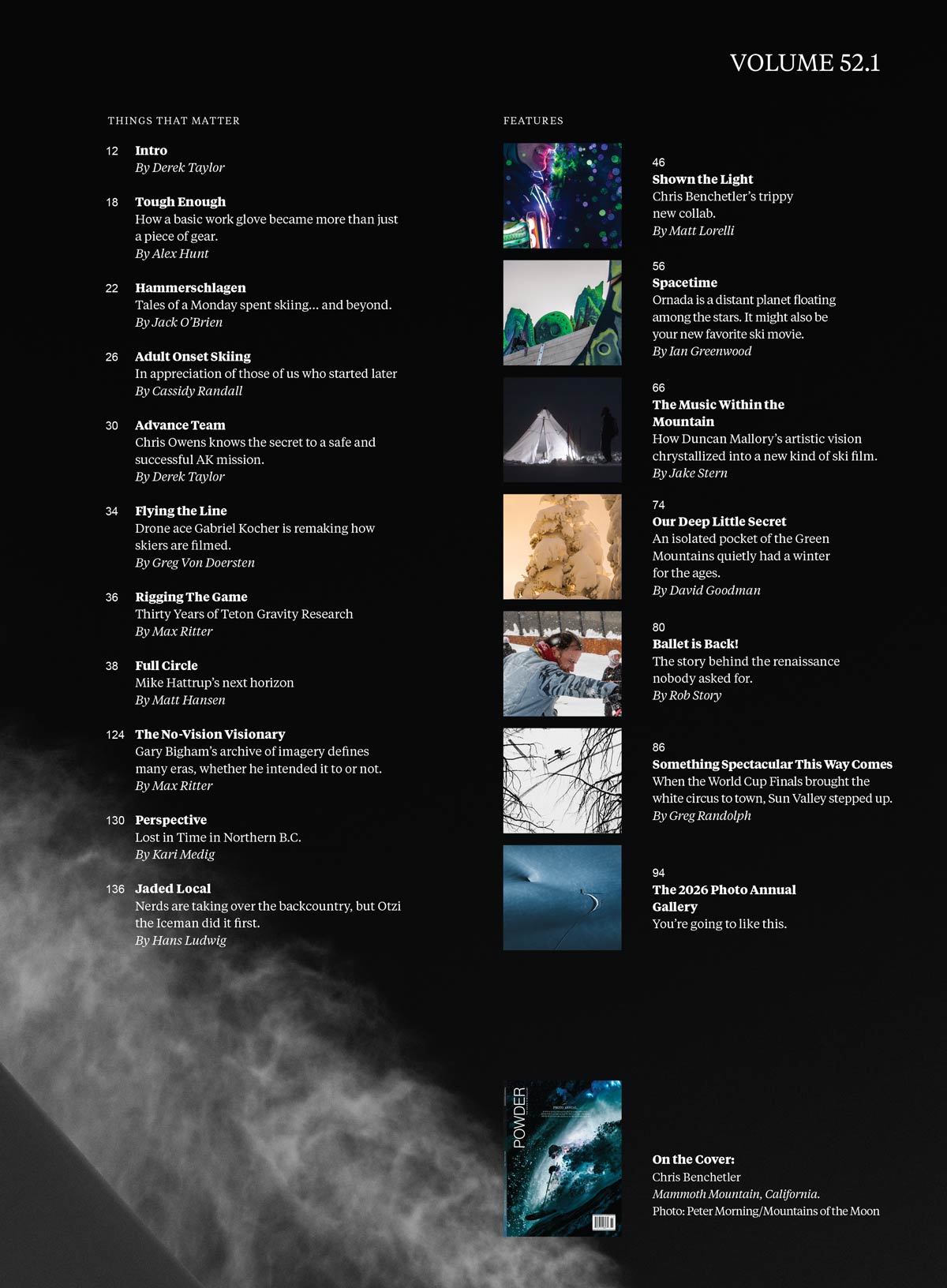 Powder: The Skier's Magazine - 2026 Photo Annual: The Beauty Of The Green Mountains, Mike Hattrup’s Next Chapter, Epic Ski Films, The White Circus In Sun Valley, Gary Bigham Spotlight & More!