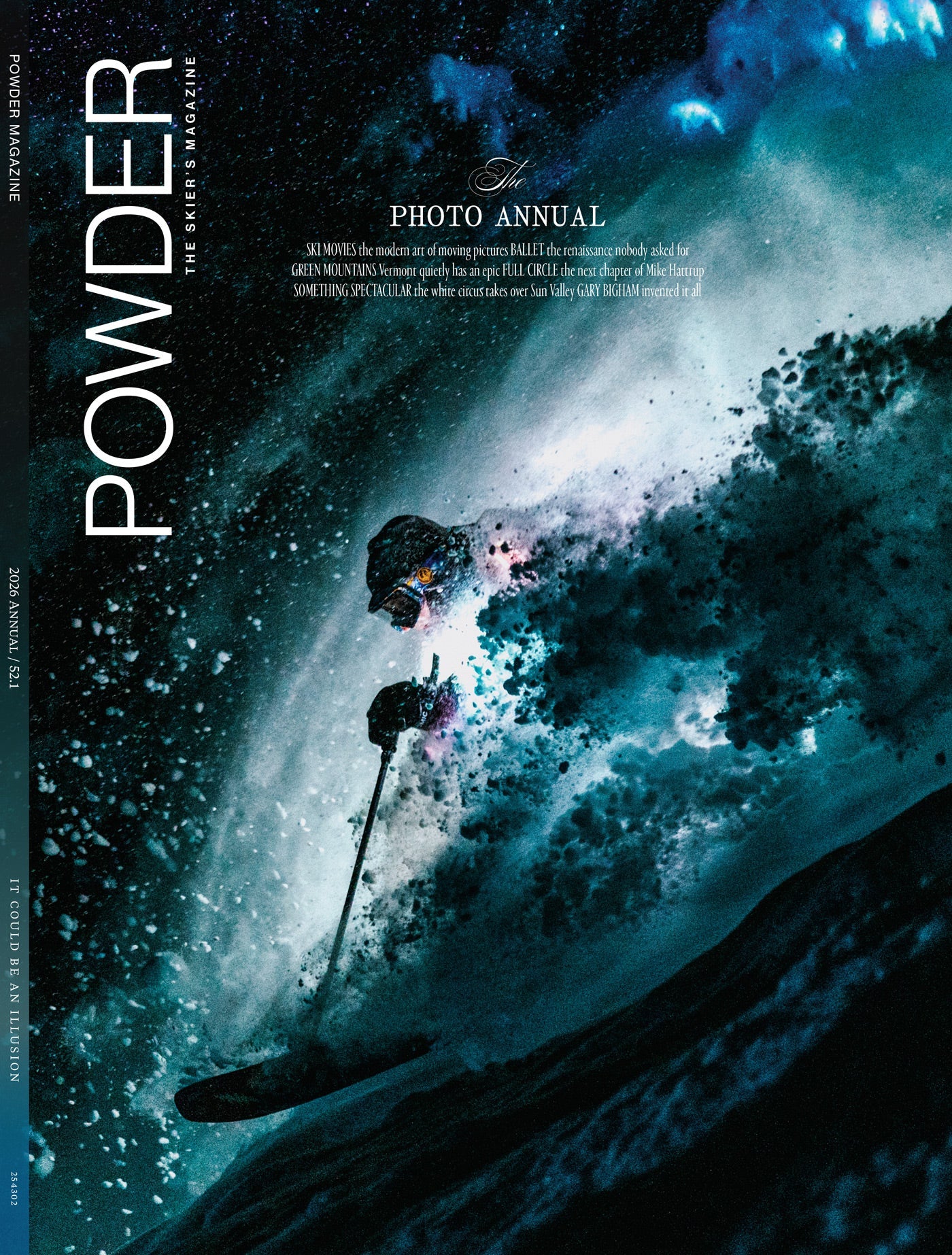Powder: The Skier's Magazine - 2026 Photo Annual: The Beauty Of The Green Mountains, Mike Hattrup’s Next Chapter, Epic Ski Films, The White Circus In Sun Valley, Gary Bigham Spotlight & More!