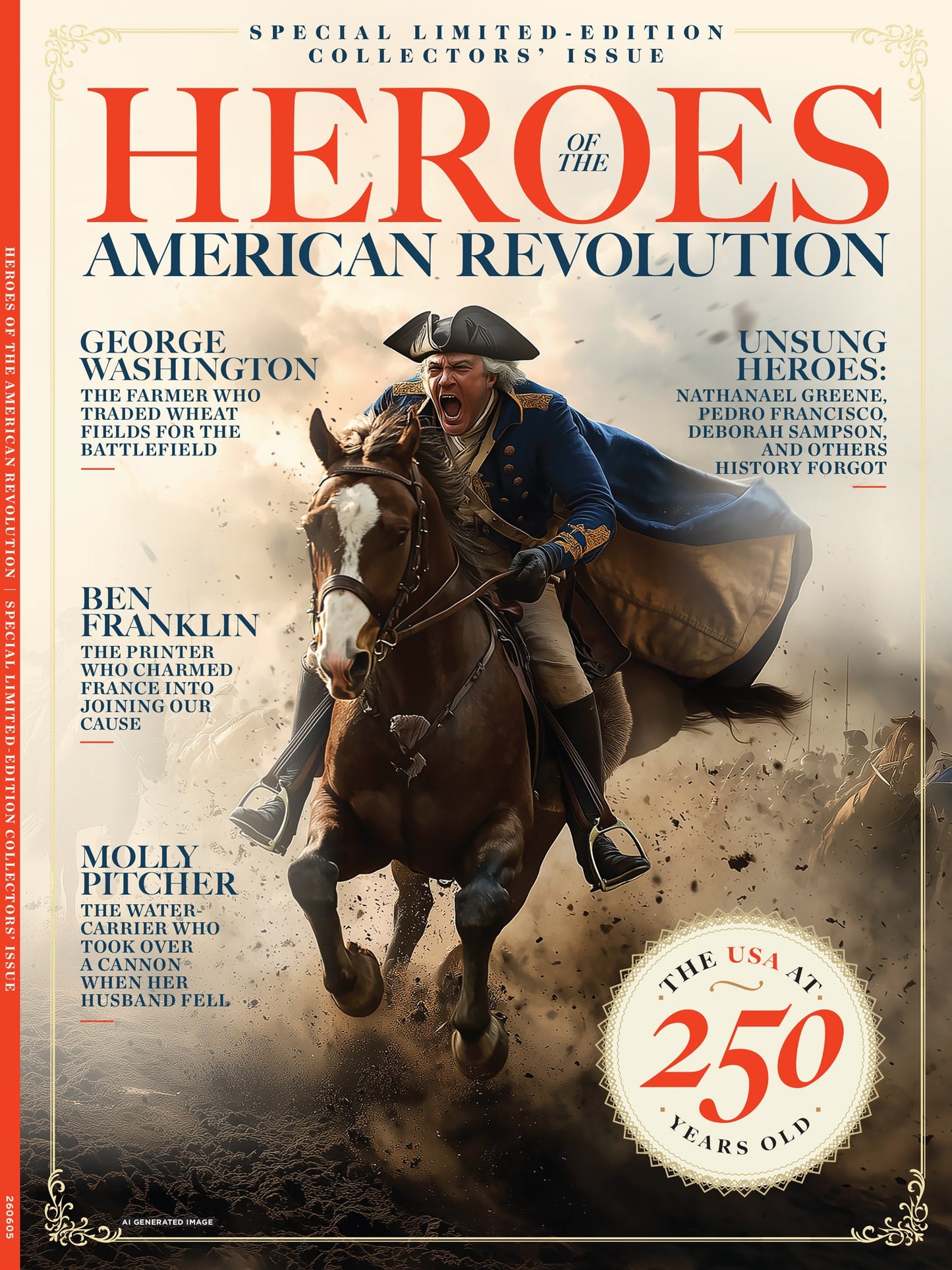 Heroes Of The American Revolution - Special Limited-Edition Collector's Issue: Celebrate America's 250th Birthday, Unsung Heroes, George Washington, Benjamin Franklin, Molly Pitcher & More!