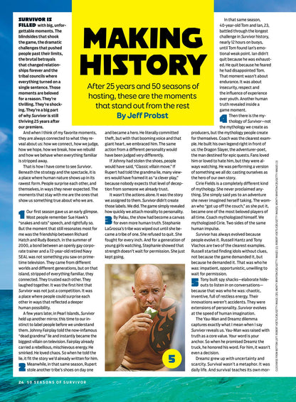 TV Guide - Survivor: Special Collector's Issue, Celebrate 50 Unforgettable Seasons, The Cast, Unforgettable Blindsides, Strategic Twists, Shocking Tribal Councils, Legendary Players & More!