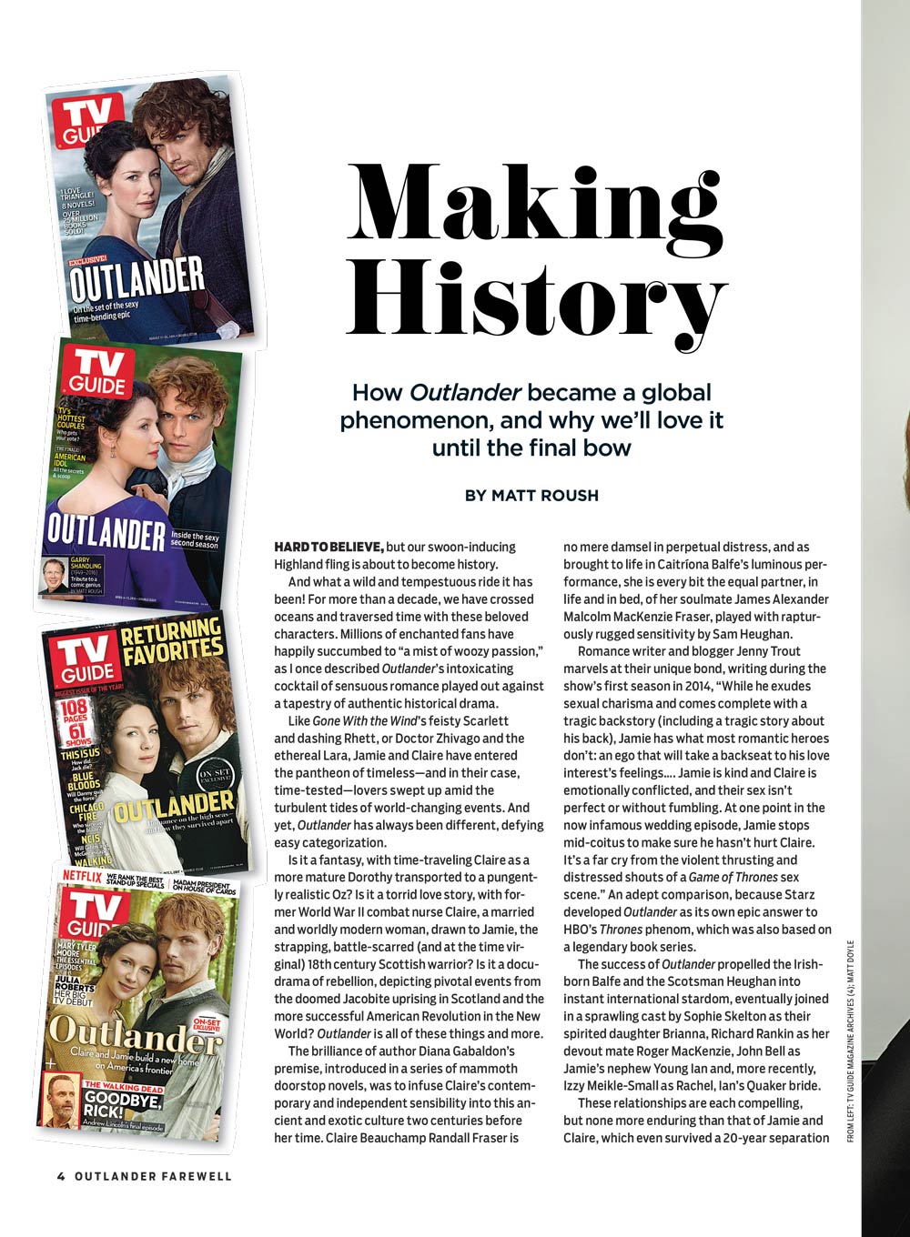 TV Guide - Farewell Outlander: Deluxe Collector’s Edition, Cait & Sam's Emotional Goodbyes, Top Unforgettable Episodes, Exclusive Insights, Historical Fiction TV Show In The Scottish Highlands & More!