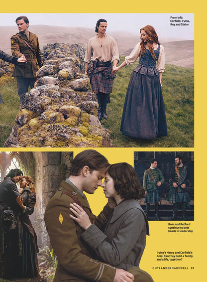 TV Guide - Farewell Outlander: Deluxe Collector’s Edition, Cait & Sam's Emotional Goodbyes, Top Unforgettable Episodes, Exclusive Insights, Historical Fiction TV Show In The Scottish Highlands & More!