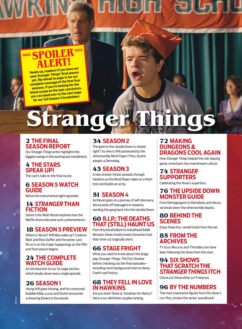 TV Guide - Stranger Things: The Deluxe Collector's Edition, Exclusive Insights Into All 5 Seasons Of The Hit Series, Nostalgic Moments With Millie Bobby Brown, Finn Wolfhard, Noah Schnapp & More!