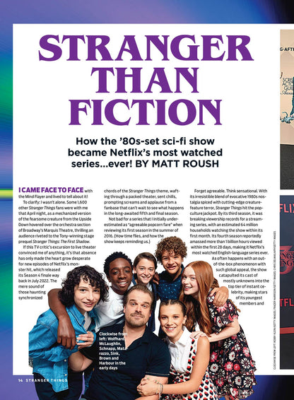 TV Guide - Stranger Things: The Deluxe Collector's Edition, Exclusive Insights Into All 5 Seasons Of The Hit Series, Nostalgic Moments With Millie Bobby Brown, Finn Wolfhard, Noah Schnapp & More!