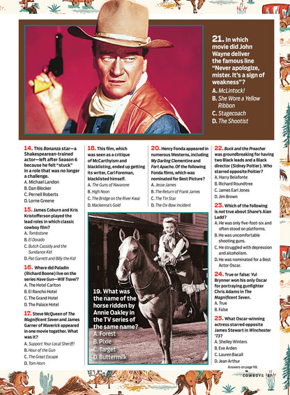 TV Guide - Cowboys: From The Wild West To The New West, Deluxe Collector's Edition, Gritty Heroes & Nasty Outlaws Of TV & Movies, Clint Eastwood, Clayton Moore, Billy Bob Thornton, John Wayne & More!