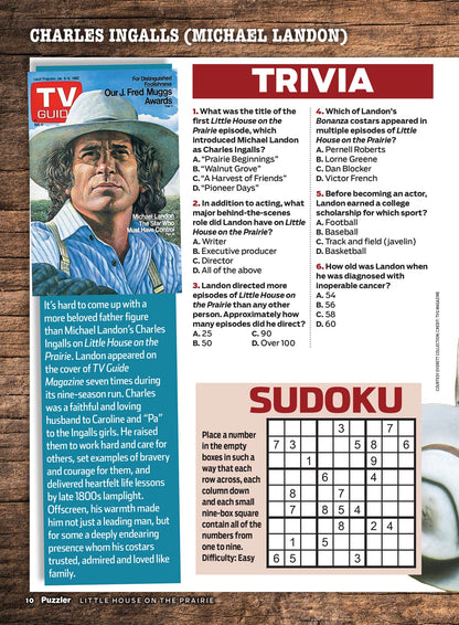 TV Guide - Little House On The Prairie Puzzler: Solve Criss Crosses, Word Sudoku, Missing Letters, Scrambles, Word Searches, Crosswords, Spot The Differences & More!