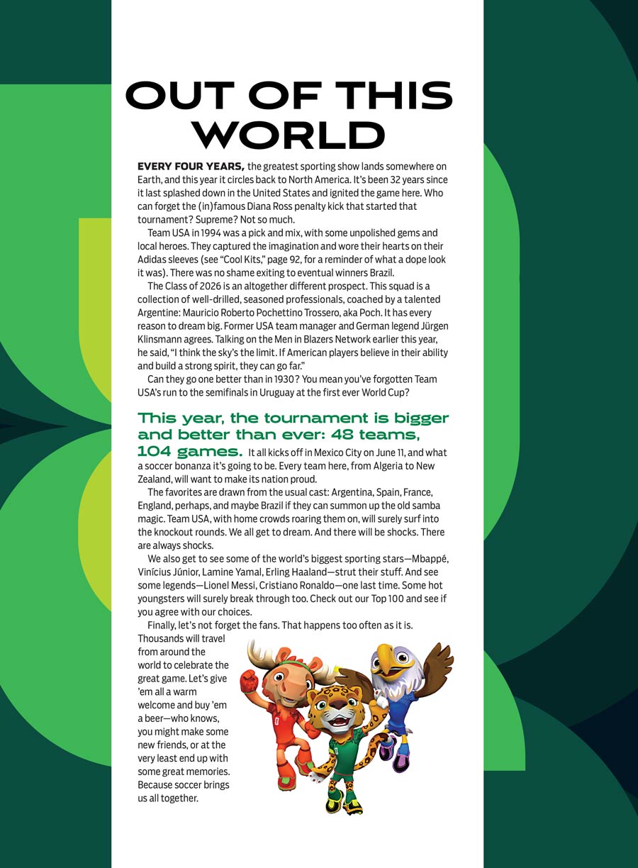 TV Guide - 2026 World Cup Preview: The Top 100 Players & Biggest Sporting Stars, 48 Teams, 104 Games, Mauricio Pochettino, Javier Aguirre, Tournament Predictions, Group-By-Group Guide & More!