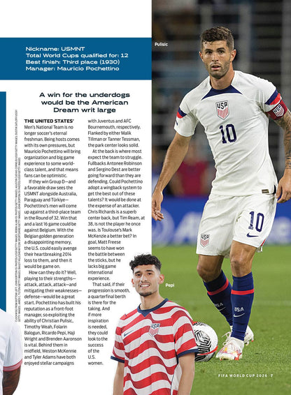 TV Guide - 2026 World Cup Preview: The Top 100 Players & Biggest Sporting Stars, 48 Teams, 104 Games, Mauricio Pochettino, Javier Aguirre, Tournament Predictions, Group-By-Group Guide & More!