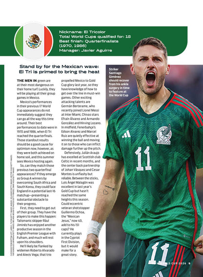 TV Guide - 2026 World Cup Preview: The Top 100 Players & Biggest Sporting Stars, 48 Teams, 104 Games, Mauricio Pochettino, Javier Aguirre, Tournament Predictions, Group-By-Group Guide & More!