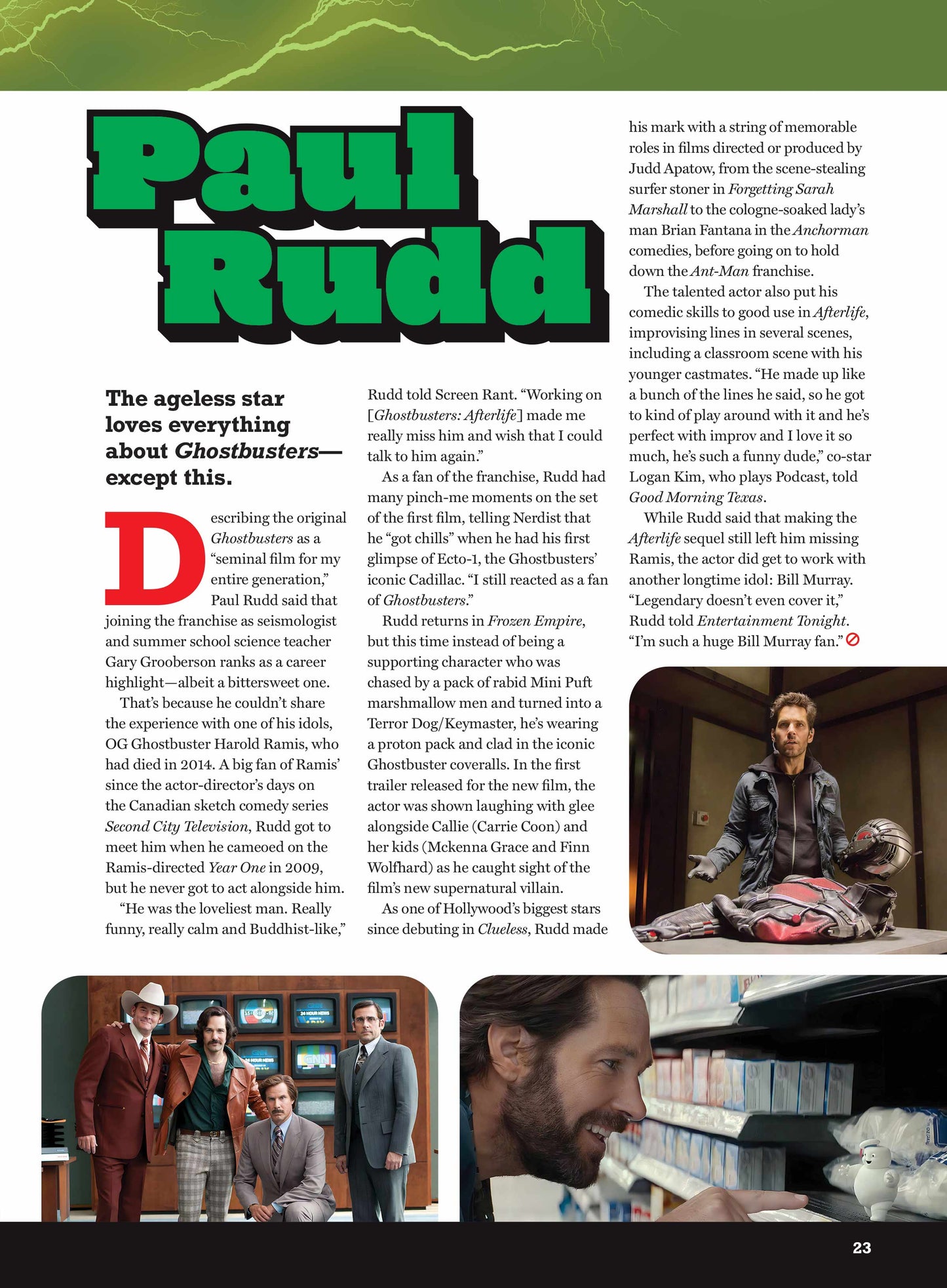 Ghostbusters - New Movie, The Frozen Empire, Paul Rudd, Finn Wolfhard, Look Back At The Movies, Heroes, Villains, Ghosts, Original Cast, Harold Ramis, Dan Aykroyd, Bill Murray, Rick Moranis & More!