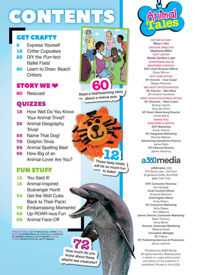 Animal Tales - How To Be A Pet Whisperer: 100+ Animal Facts, 10 Free Posters, 4 Animal Jobs, Can You Read Your Pet's Mind, Critter Q&A, Animal Heroes, Photo Special, Rescues, Trivia, Spelling & More!