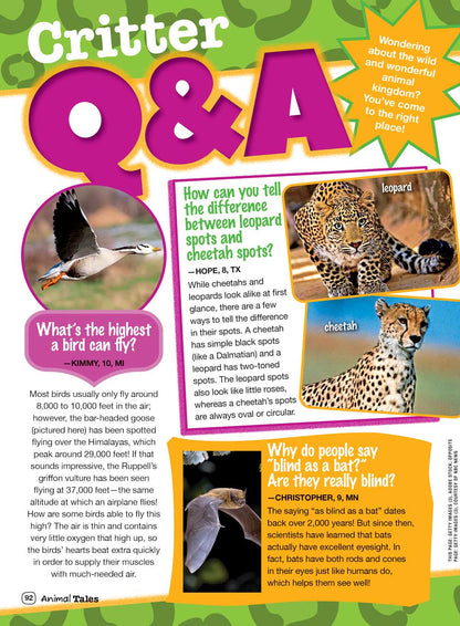 Animal Tales - How To Be A Pet Whisperer: 100+ Animal Facts, 10 Free Posters, 4 Animal Jobs, Can You Read Your Pet's Mind, Critter Q&A, Animal Heroes, Photo Special, Rescues, Trivia, Spelling & More!