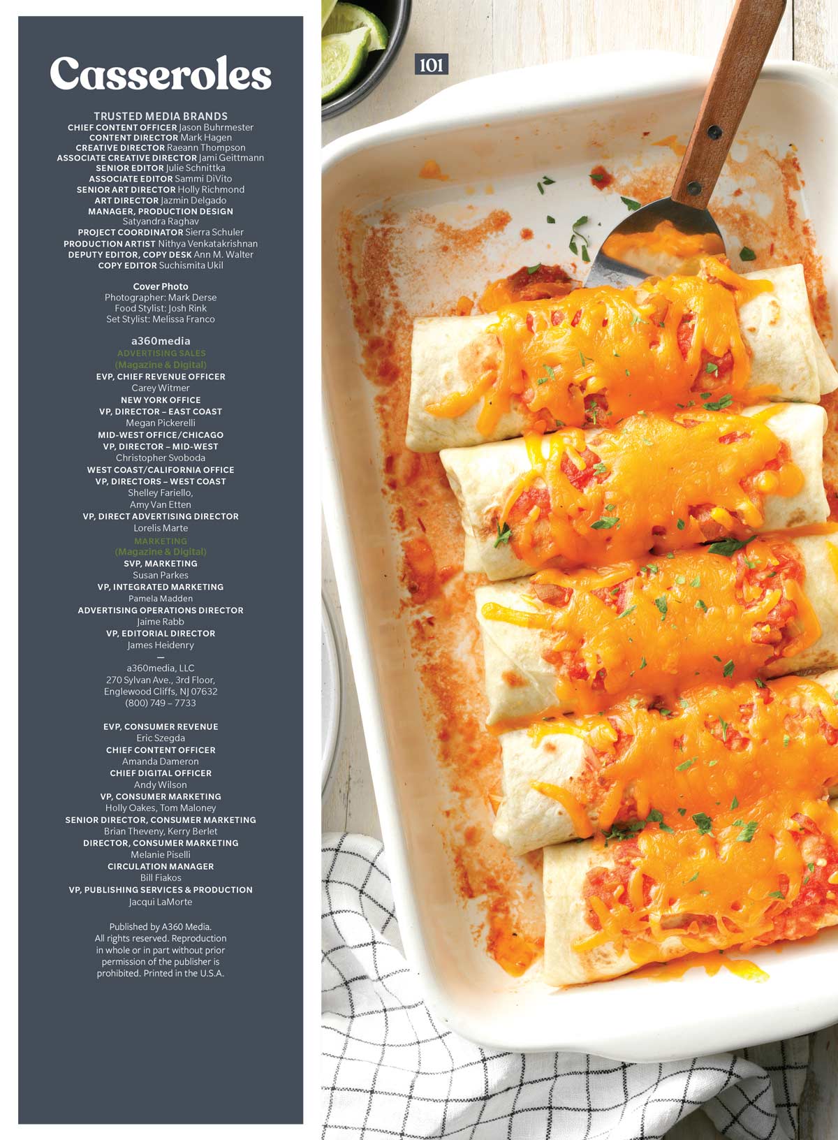 Taste of Home - Casseroles: 119 Fast & Easy One-Dish Meals, Overnight Entrees, Family Friendly Dinners, No-Fuss Breakfasts, In-A-Dash 13x9 Desserts, Satisfying Sides, 7 Secrets To Success & More!