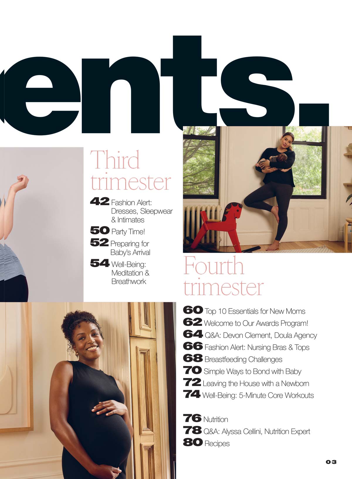 Motherhood - Maternity:  20 Nutritional Recipes For Every Trimester, Expert Tips, Pregnancy At Work, Safe Workouts, Fashion, Preparing For Arrival, New Mom Essentials, Breastfeeding, Postpartum & More!