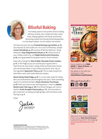 Taste of Home - Holiday Cookies & Baking: 105 Merry & Bright Treats, Desserts, Cutouts, No-Bakes, Bars, Candies, Cakes, Pies, Oven-Fresh Breads, Gift Mixes, Drop Delights, Shaped Sensations & More!