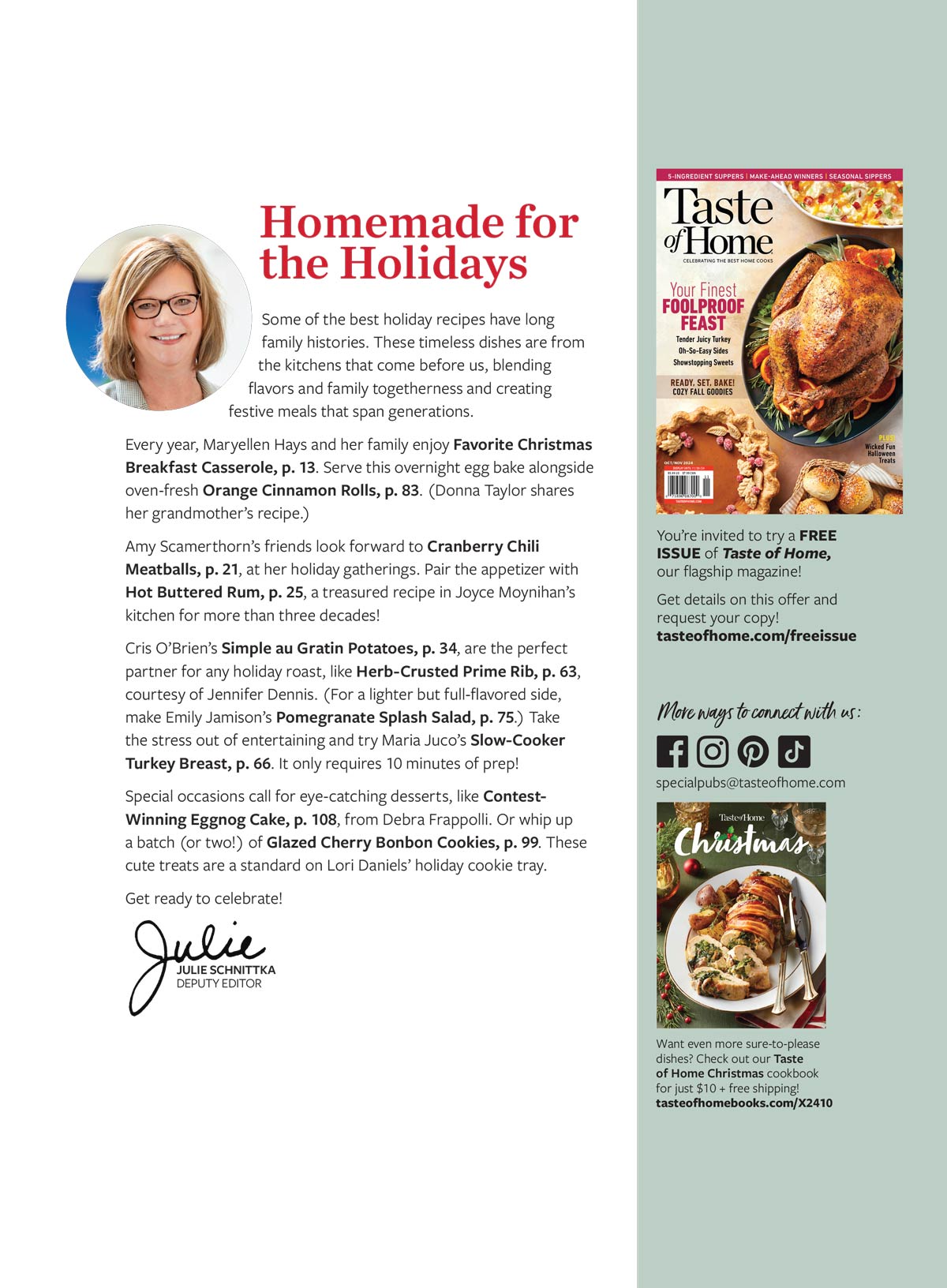 Taste Of Home - Holiday Classics: 118 Festive Recipes For Easy Entertaining, Make & Take Apps, Crowd-Pleasing Mains, Wow-Worthy Desserts, Soups & Salads, Breads, Cocktails, Sides, Breakfasts & More!