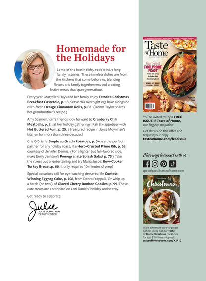 Taste Of Home - Holiday Classics: 118 Festive Recipes For Easy Entertaining, Make & Take Apps, Crowd-Pleasing Mains, Wow-Worthy Desserts, Soups & Salads, Breads, Cocktails, Sides, Breakfasts & More!