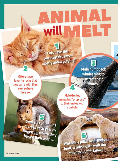 Animal Tales - 100 Must Know Animal Facts: All About Dinosaurs, World's Cutest Animal Babies, Animal Expert Q&A, Crafts, Recipes, Zoo Trivia, Memory Games, Posters, Drawing Lessons, Quiz & More!