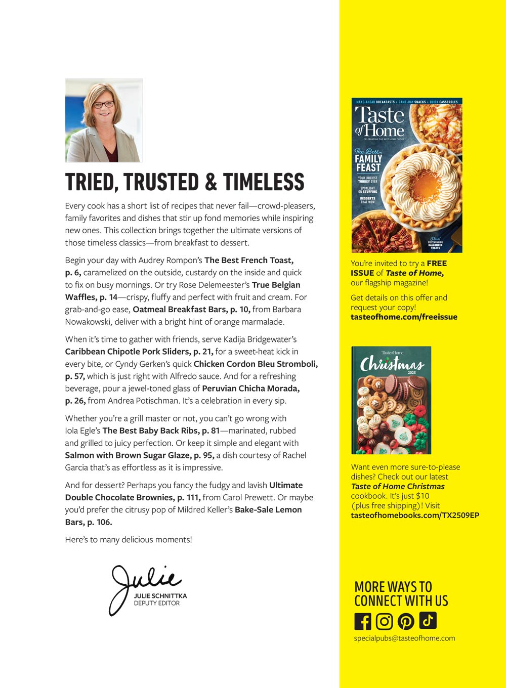 Taste of Home - All Time Best Recipes: 108 Classic Recipes From Trusted Home Cooks, New Menu Ideas, Timesaving Breakfasts, One-Dish Dinners, Quick & Easy Desserts, Family Favorites & More!
