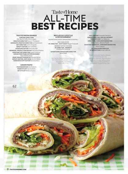 Taste of Home - All Time Best Recipes: 108 Classic Recipes From Trusted Home Cooks, New Menu Ideas, Timesaving Breakfasts, One-Dish Dinners, Quick & Easy Desserts, Family Favorites & More!