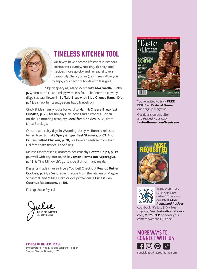 Taste of Home - Air Fryer Recipes: 110 Quick & Easy Meals, Transform Your Everyday Cooking Experience, All New Simple Dinners, Speedy Snacks, Impressive Desserts, Time-Saving Tips, Tricks & More!