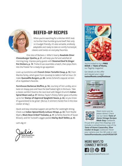 Taste of Home - Ground Beef: 102 Top Rated Family Recipes, All New Weeknight Dinner Twists, Easy Skillet Meals, Slow Cooked Suppers, Comfort Classics For The Whole Family & More!