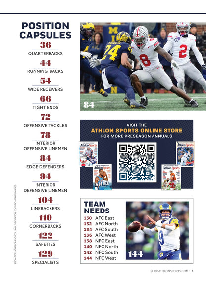 Athlon Sports - 2026 NFL Draft Preview: Top Draft Prospects, Exclusive In-Depth Analysis, Position Rankings, Mocks Drafts, 200+ Player Capsules, Mendoza Magic, Interview With Caleb Downs & More!