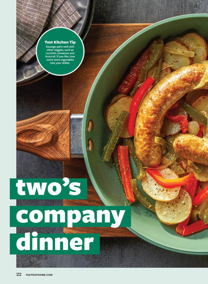Taste of Home - Cooking For Two: 102 Small-Batch Favorites For Breakfast, Lunch, Dinner & Desserts, Easy Air Fryer Meals, Lazy-Day Lasagna, Chicken Fajitas, Strawberry Shortcake, Cheesecake & More!