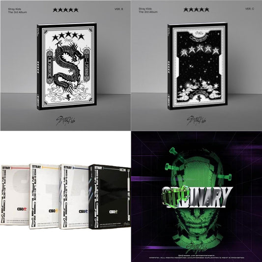 Stray Kids - 5-Star (Ver. B) & 5-Star (Ver. C) & Go: Volume 1 (Normal Edition) & Oddinary (Scanning Version/Mask Off Version/Normal Edition) - CD Bundle