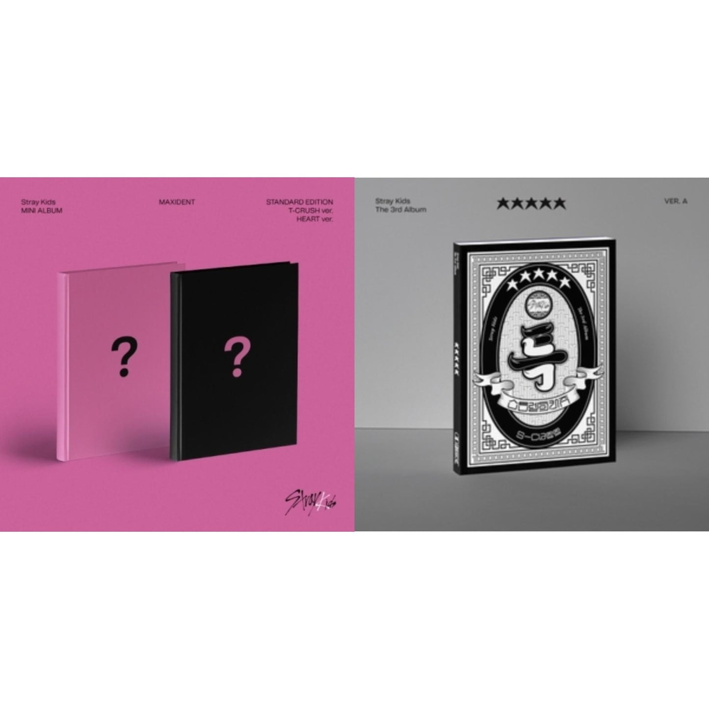 Stray Kids - 5-Star (Ver. A) & Maxident (T-Crush Version/Heart Version) - CD Bundle