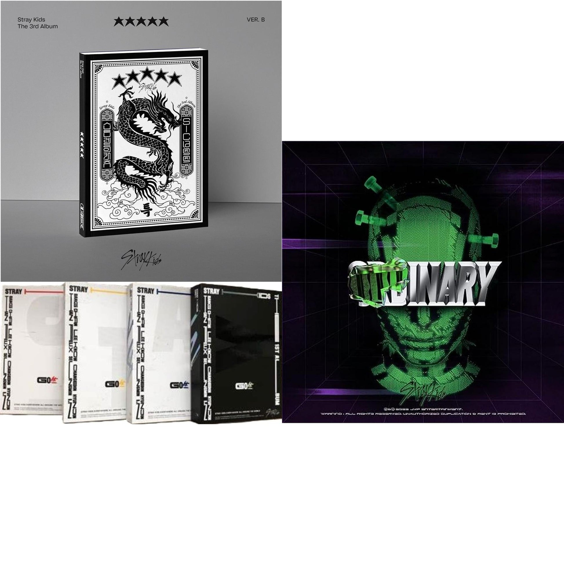Stray Kids - 5-Star (Ver. B) & Go: Volume 1 (Normal Edition) & Oddinary (Scanning Version/Mask Off Version/Normal Edition) - CD Bundle