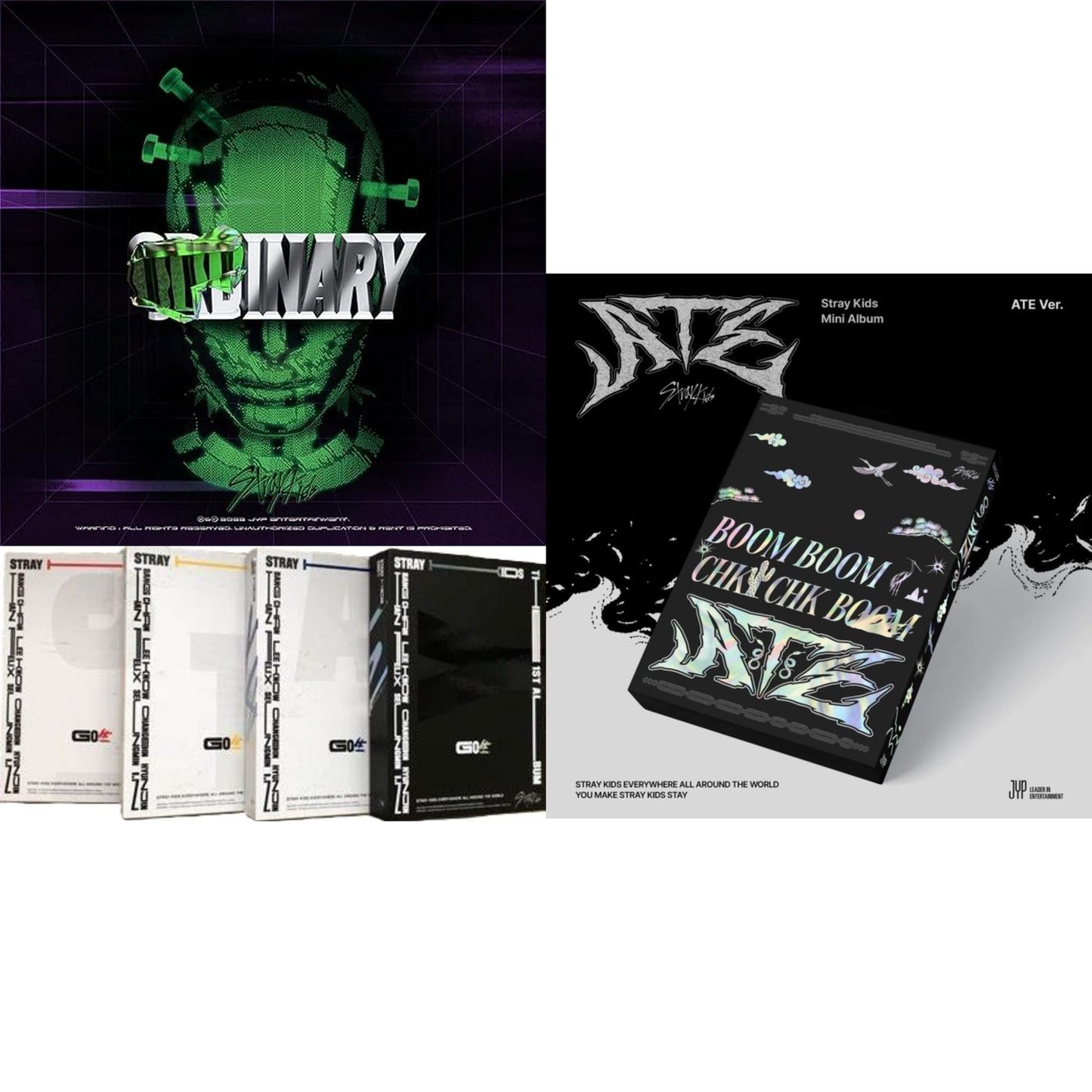 Stray Kids - Ate (Ate Ver.) & Go: Volume 1 (Normal Edition) & Oddinary (Scanning Version/Mask Off Version/Normal Edition) - CD Bundle