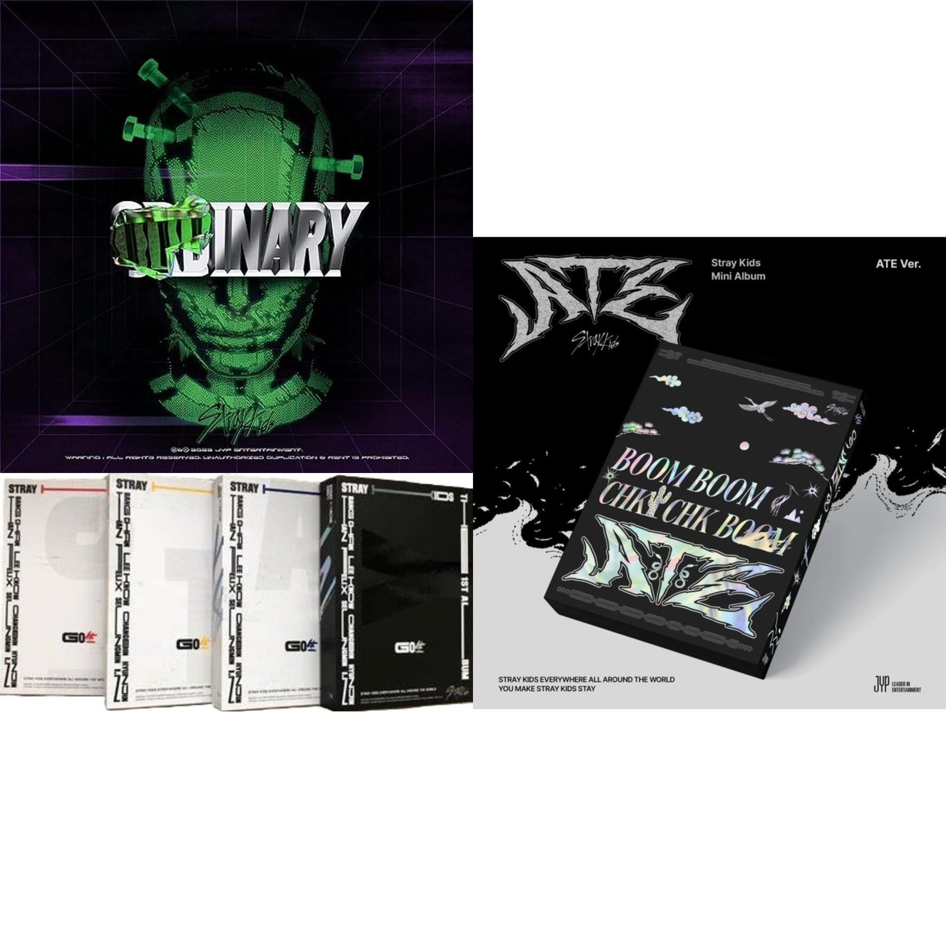 Stray Kids - Ate (Ate Ver.) & Go: Volume 1 (Normal Edition) & Oddinary (Scanning Version/Mask Off Version/Normal Edition) - CD Bundle