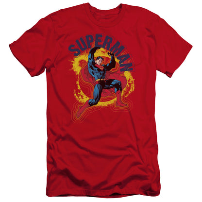 Superman A Name To Uphold Premium Bella Canvas Slim Fit Mens T Shirt Red