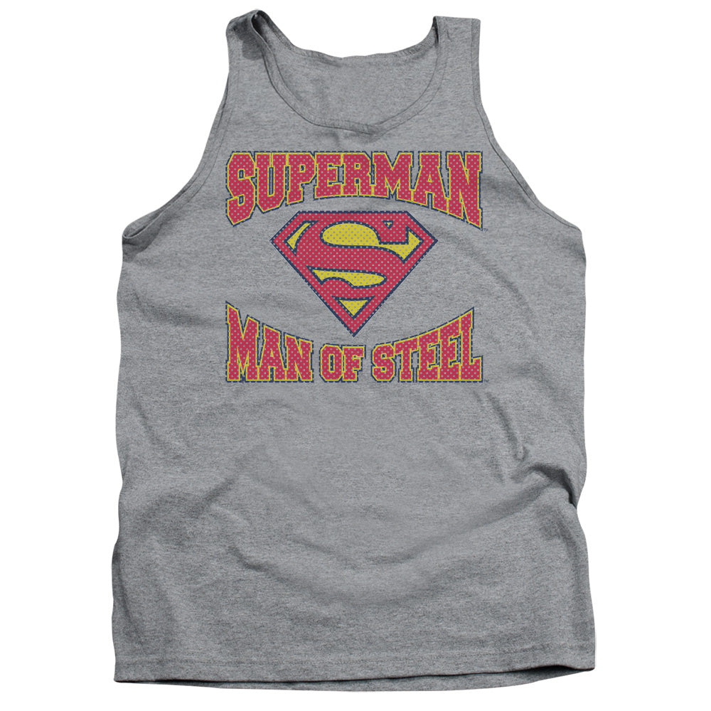 Superman Man Of Steel Jersey Mens Tank Top Shirt Athletic Heather