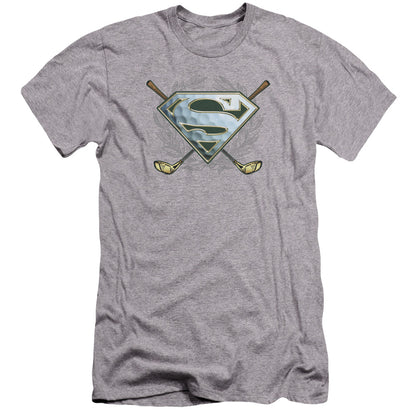 Superman Fore! Premium Bella Canvas Slim Fit Mens T Shirt Athletic Heather