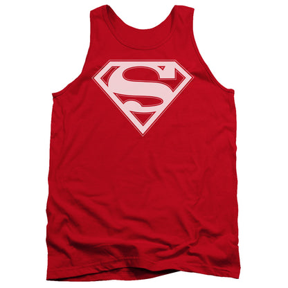 Superman Red & White Shield Mens Tank Top Shirt Red