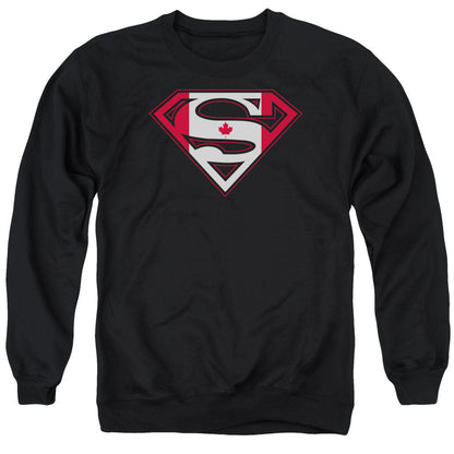 Superman Canadian Shield Mens Crewneck Sweatshirt Black