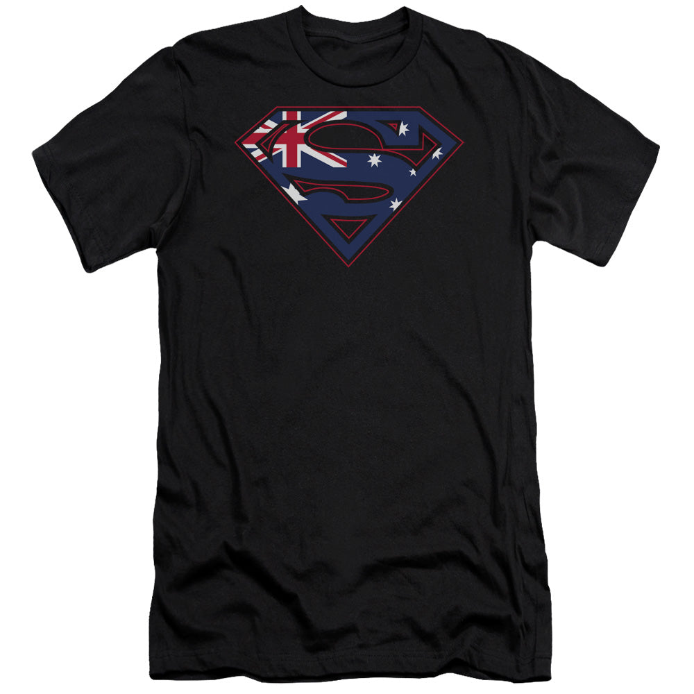 Superman Australian Shield Premium Bella Canvas Slim Fit Mens T Shirt Black