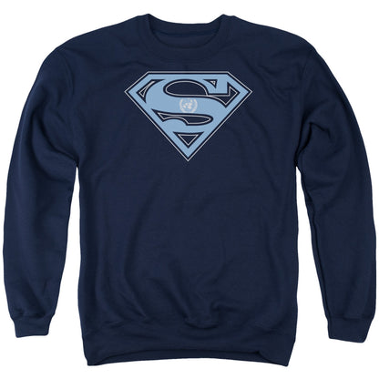 Superman U N Shield Mens Crewneck Sweatshirt Navy