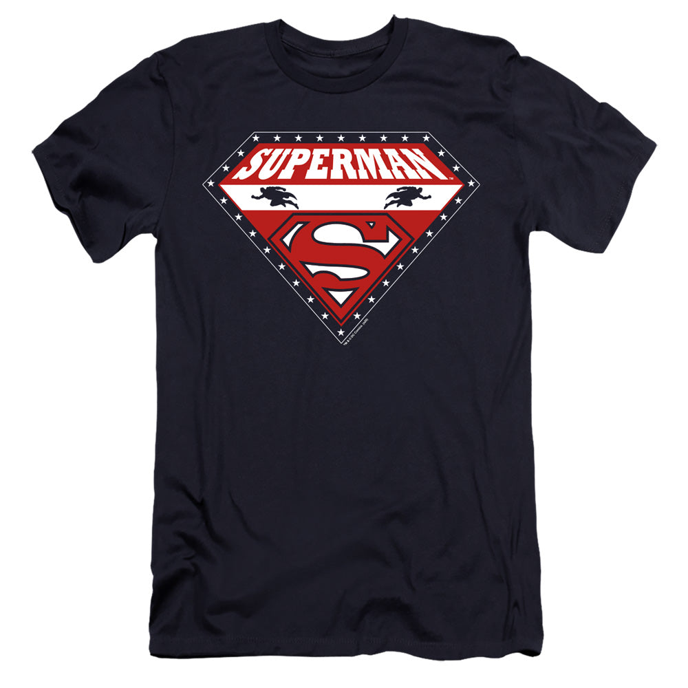 Superman Superman For President Premium Bella Canvas Slim Fit Mens T Shirt Navy