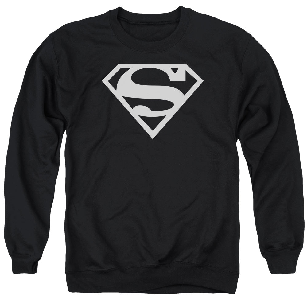 Superman Logo Mens Crewneck Sweatshirt Black