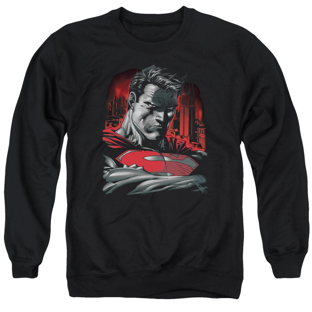 Superman Man Of Steel Mens Crewneck Sweatshirt Black