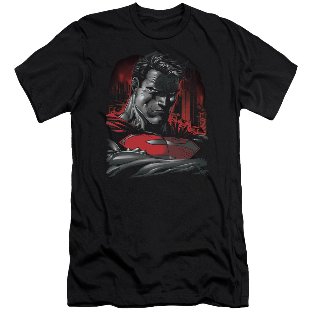 Superman Man Of Steel Premium Bella Canvas Slim Fit Mens T Shirt Black