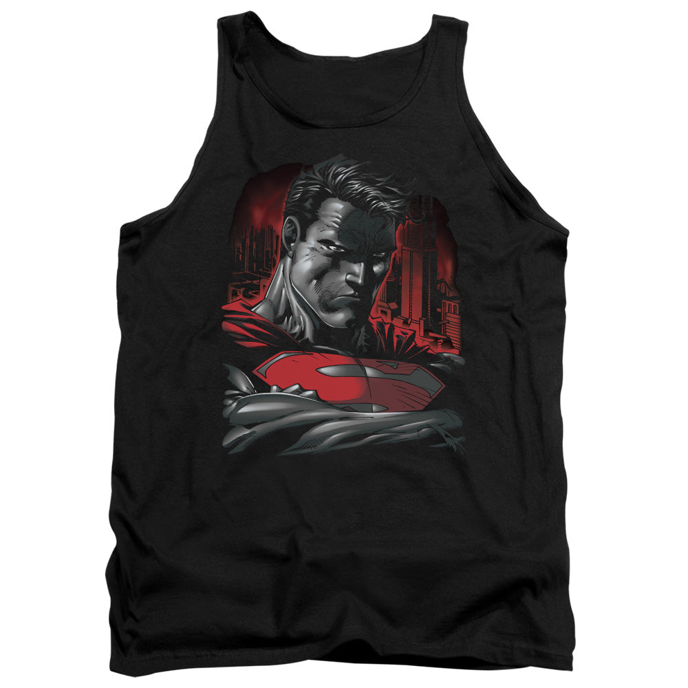 Superman Man Of Steel Mens Tank Top Shirt Black