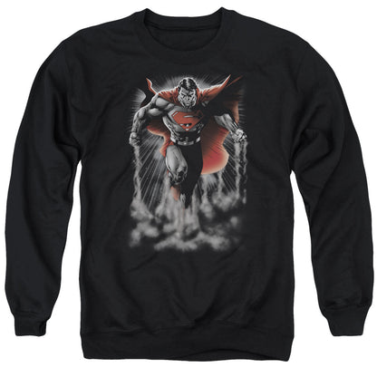 Superman Above The Clouds Mens Crewneck Sweatshirt Black