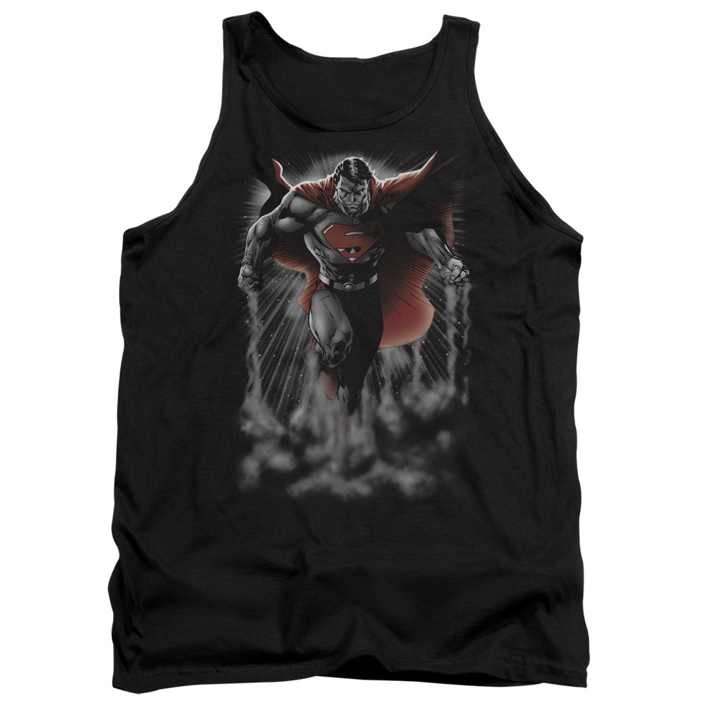 Superman Above The Clouds Mens Tank Top Shirt Black