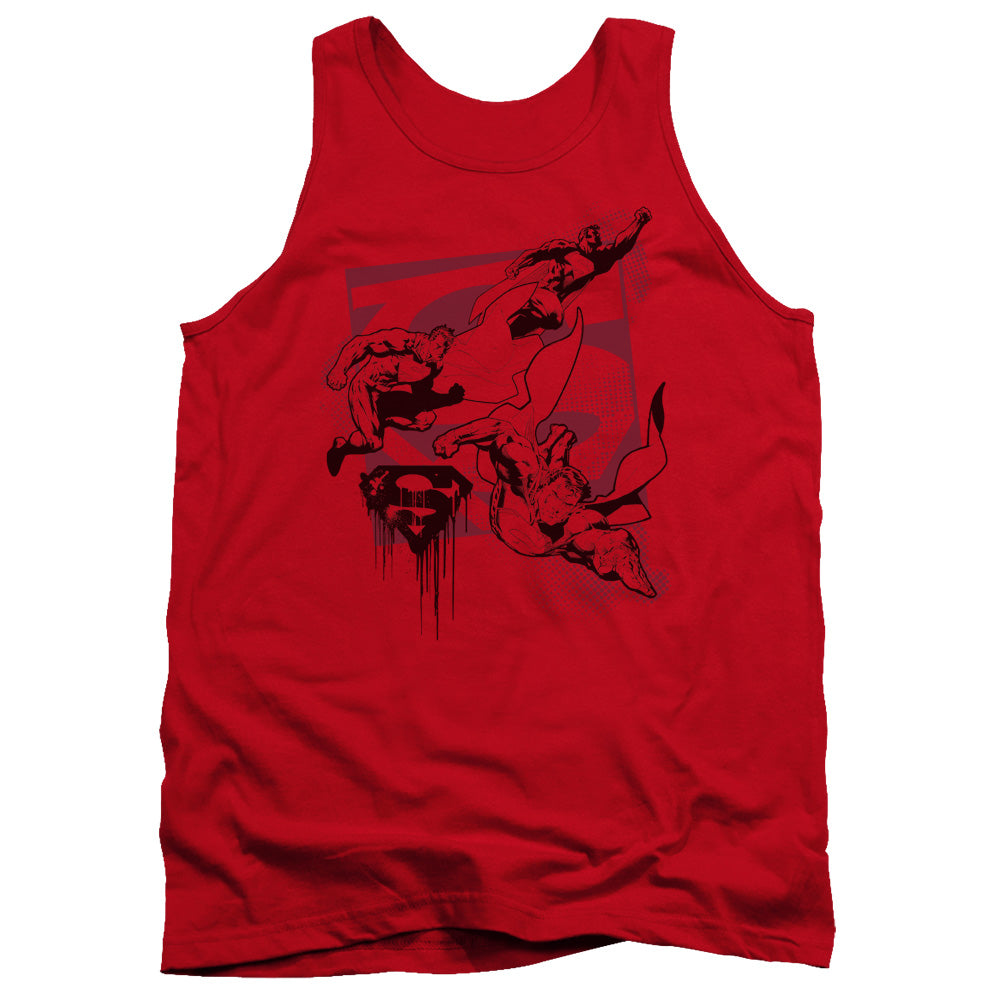 Superman Omnipresent Mens Tank Top Shirt Red