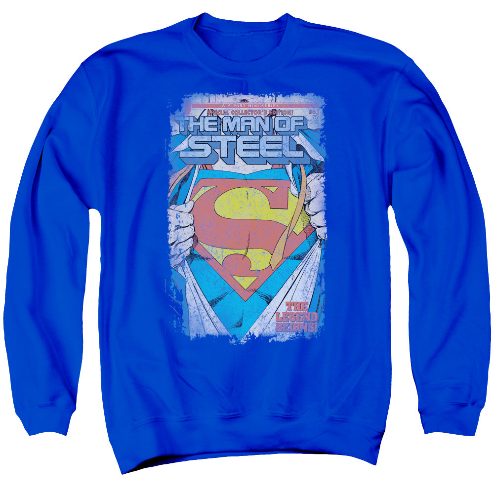 Superman Legendary Mens Crewneck Sweatshirt Royal Blue