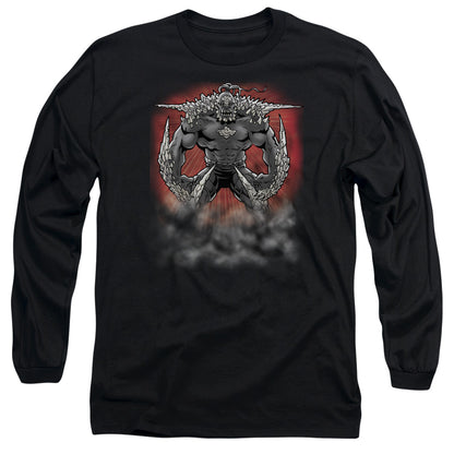 Superman Doomsday Dust Mens Long Sleeve Shirt Black Officially Licensed
